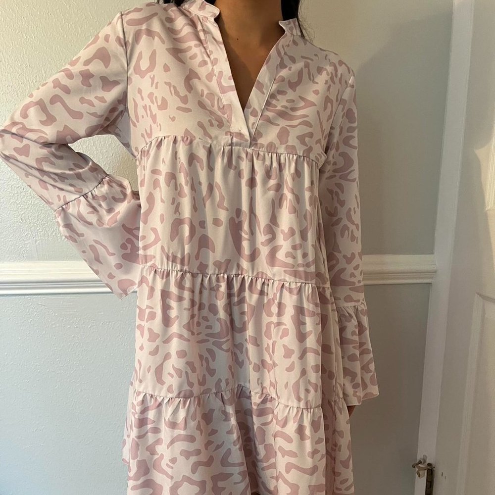 pink leopard dress size S Worn Once